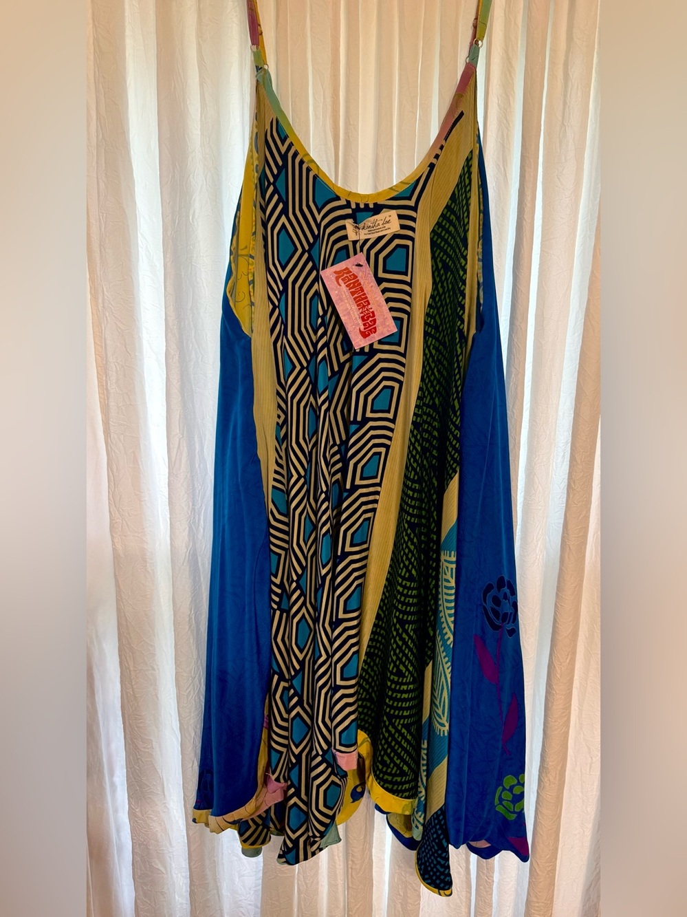 KANTHA BAE SILK Moonchild Mini Dress Reversible Free Size NWT - Picture 6 of 6